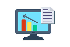 Statistics Flat Icon, a Duotone Icon by Pexelpy