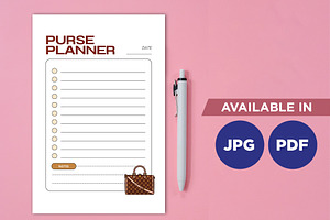 Purse Planner Template