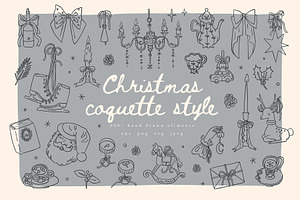 Coquette Christmas Whimsical Clipart