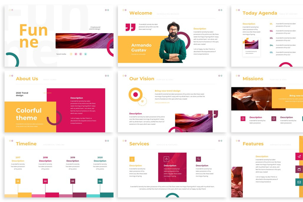 Funne - Creative Powerpoint Template, a Presentation Template by