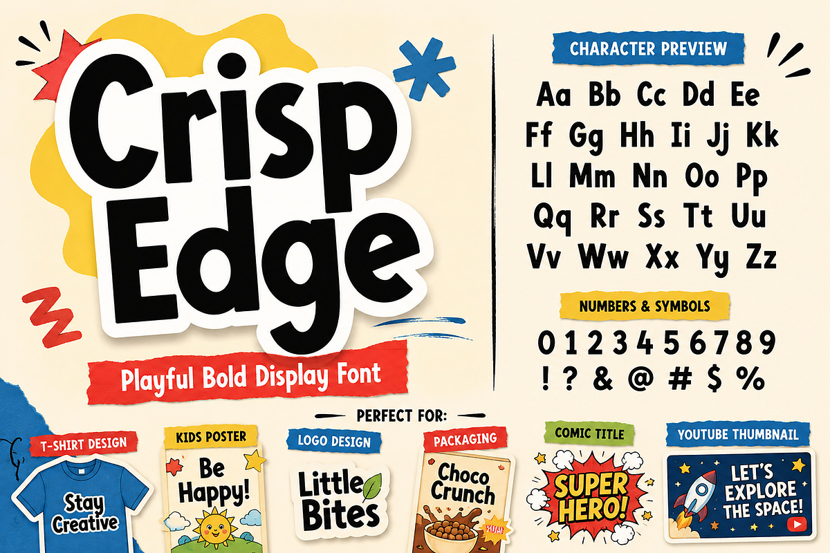 Crisp Edge, a Sans Serif Font by Wow Magic (Photo 4 of 5)