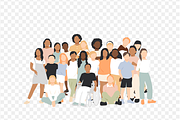 Group of Kids – Two Color Set, a Person Illustration by Stafeeva (Thumbnail 3 of 6)