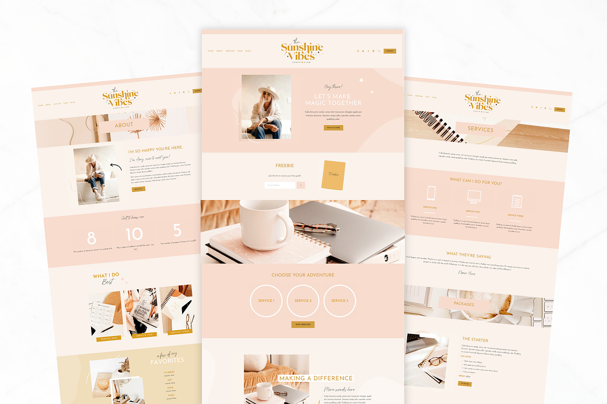 Squarespace Template Sunshine Vibes, a Squarespace Template by Design Pixie (Photo 5 of 8)