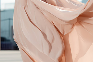 Woman in Flowing Skirt and Sneakers, a Person Photo by Ocean Digital Art