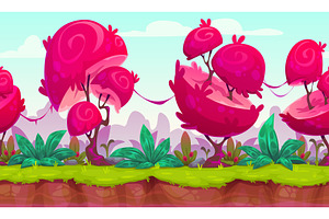 Seamless game background, an Illustration by Vector Tradition