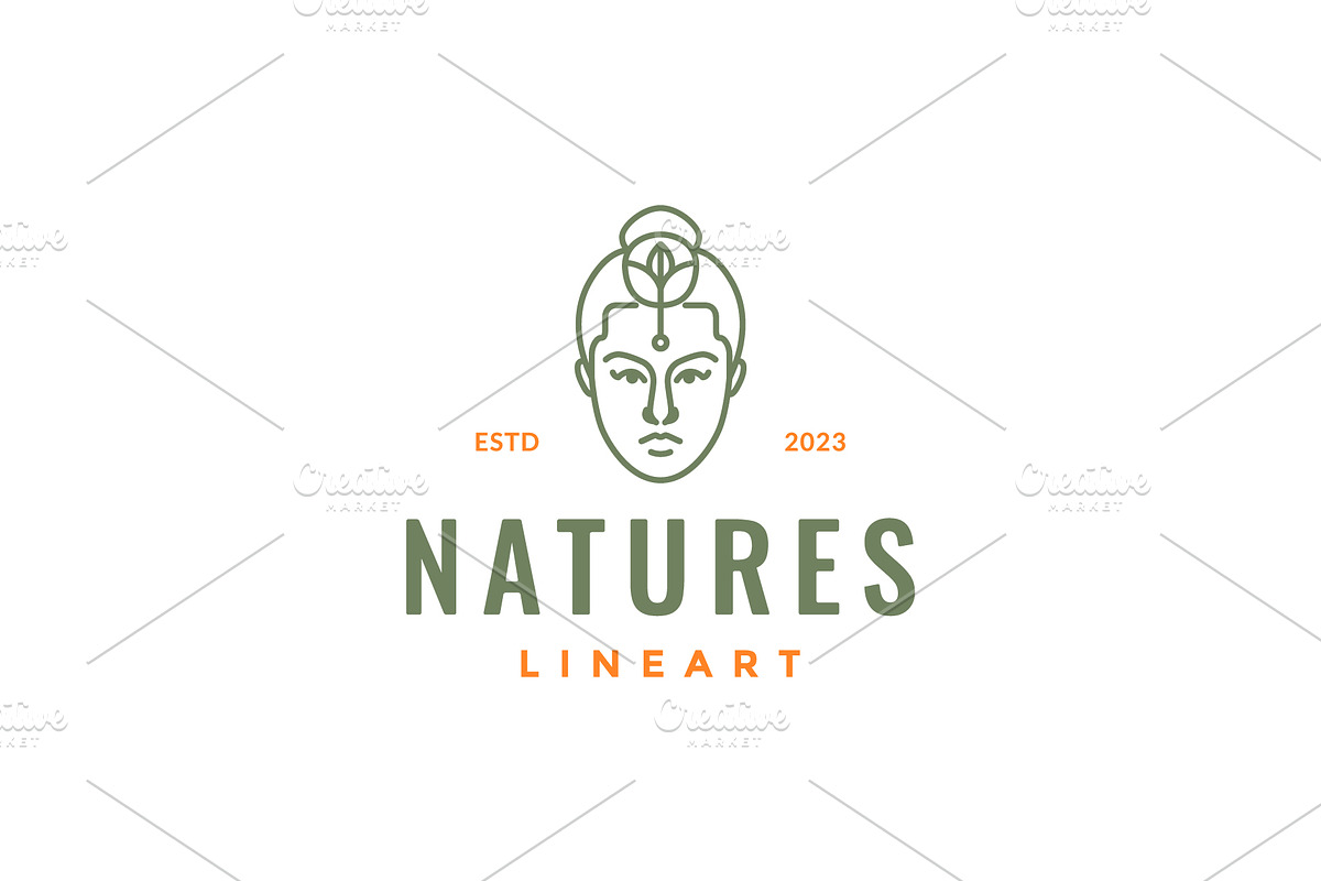 man portrait with leaves logo, a Branding & Logo Template by devastd