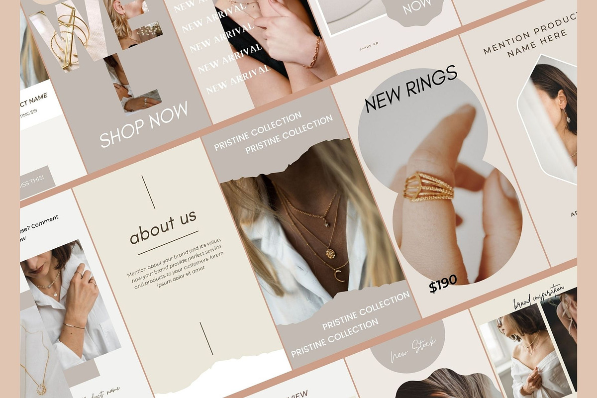 Jewelry Instagram templates Canva, a Social Media Template by Deepa ...