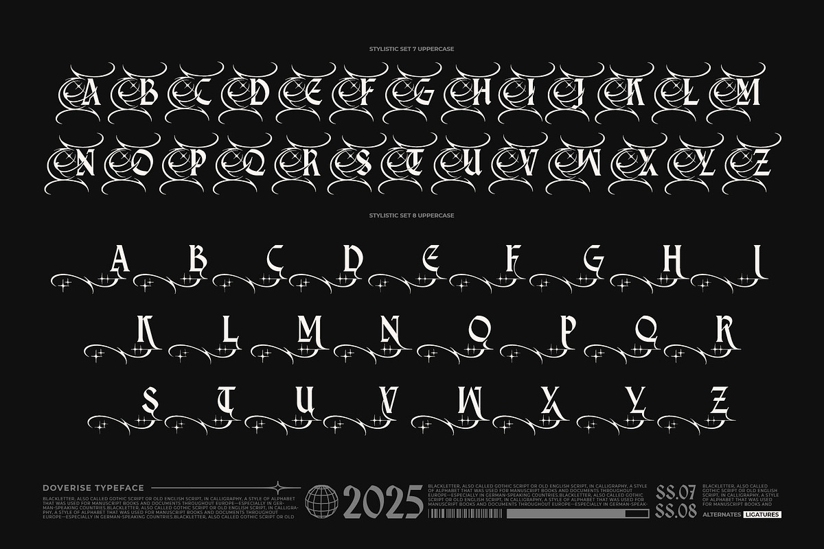 Doverise Typeface, a Blackletter Font by alit design (Photo 12 of 20)