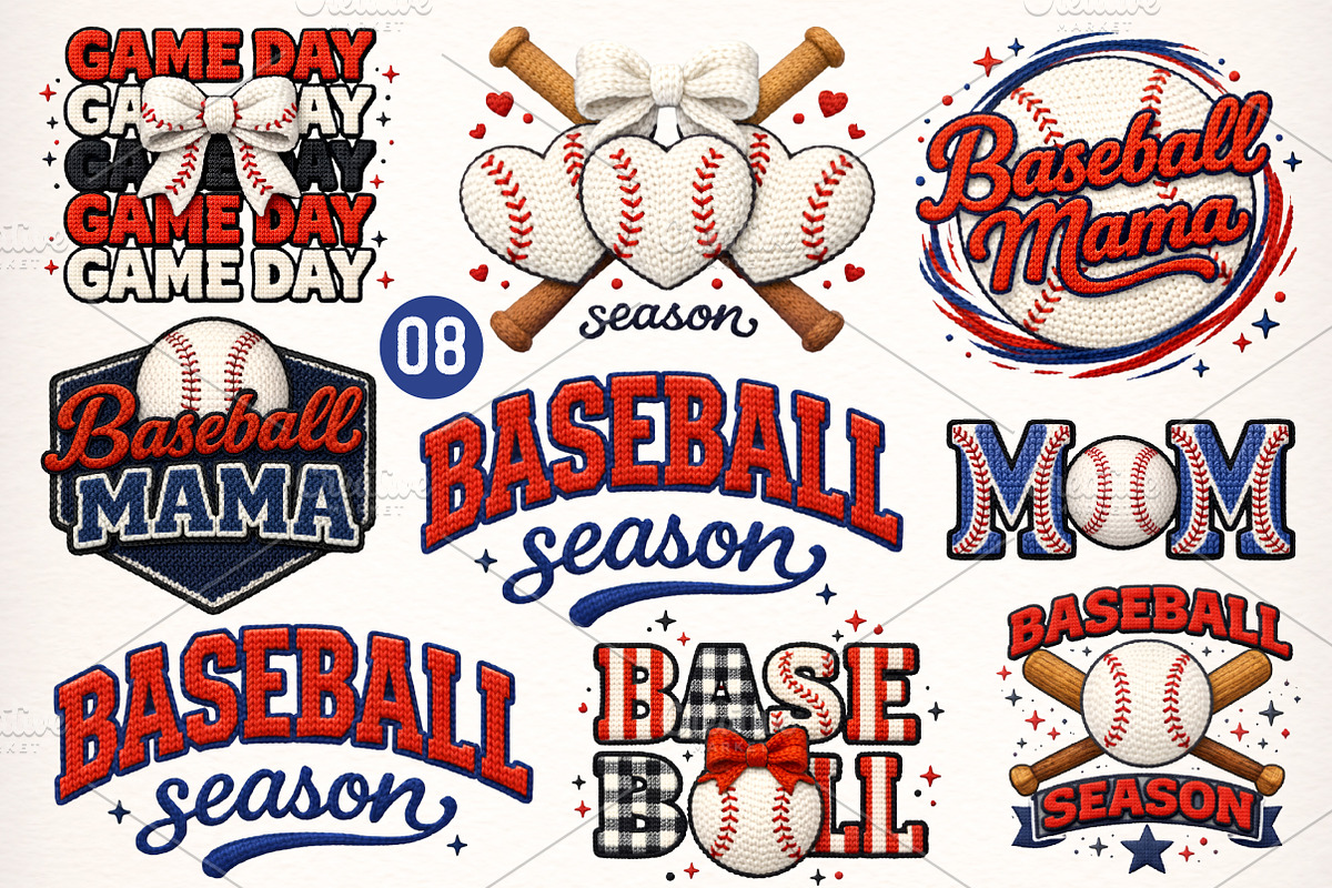 Baseball PNG, Faux Yarn Baseball PNG, an Illustration by GatewayDesign (Photo 1 of 6)