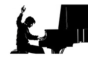 Piano Player Silhouette Vector Bundl, an Illustration by jahid234 (Thumbnail 17 of 20)