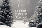 Snowy Animated Effect for Instagram, a Graphic by DesignSomething (Thumbnail 1 of 4)