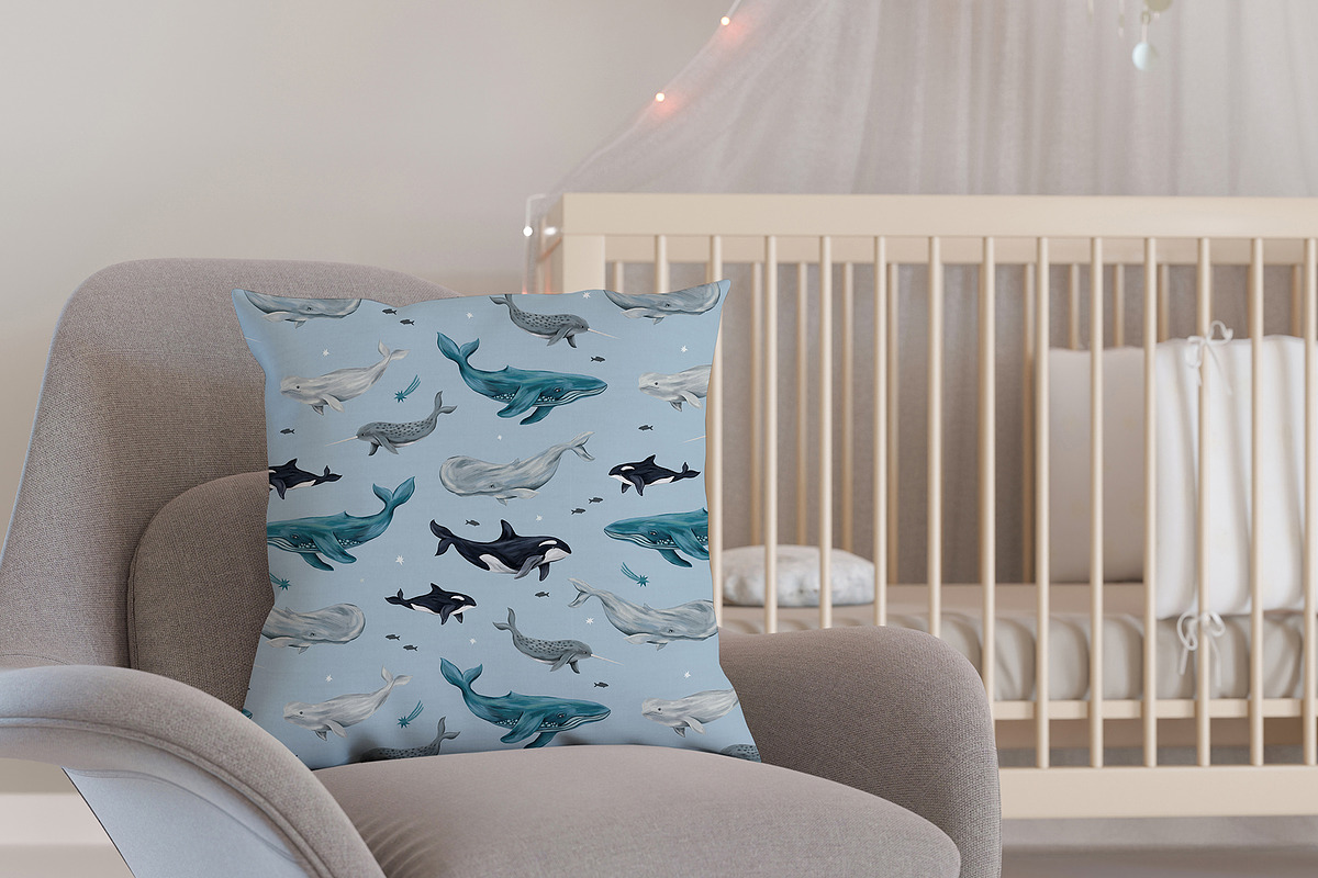 Whale pattern, a Pattern Graphic by 13 RAPPORTS I Lena Nesmi (Photo 7 of 8)