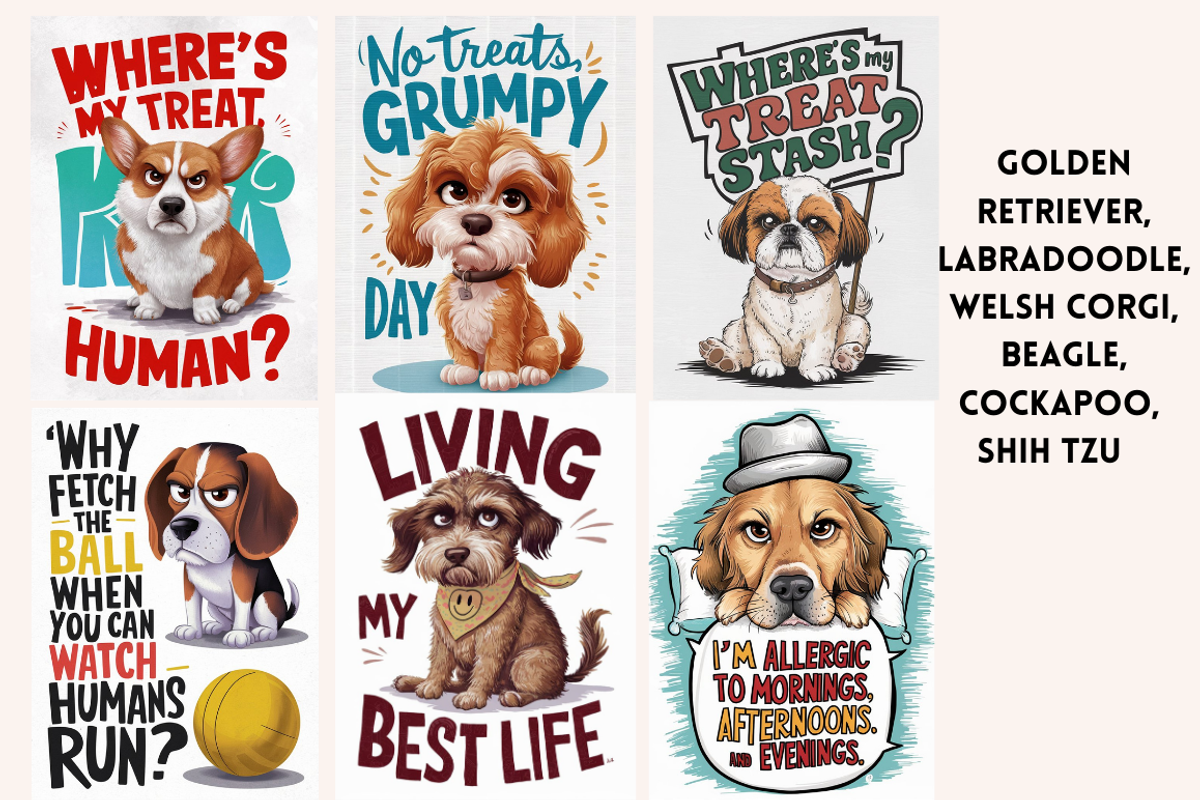 Grumpy Sarcastic Dogs Funny Quotes, an Animal Illustration by PrintHaven Designs (Photo 9 of 10)