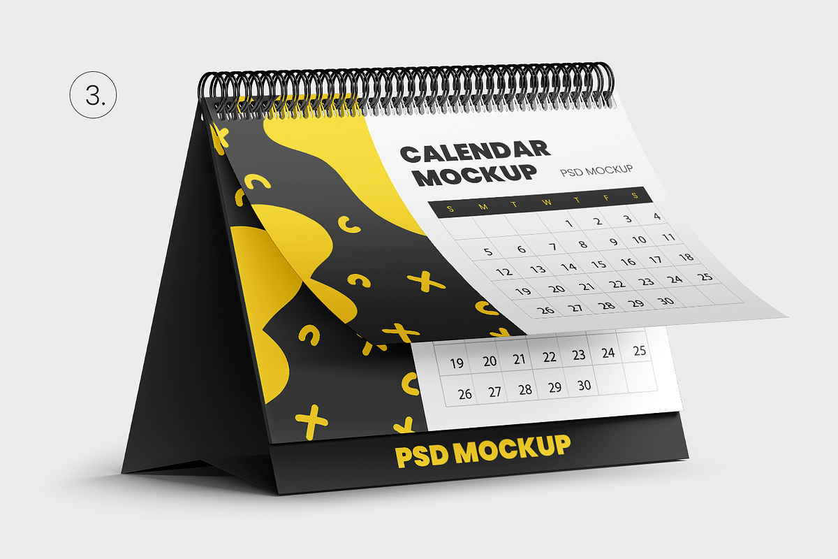 6 Desk Calendar Mockups, a Print Template by Graphic Bird (Photo 5 of 10)