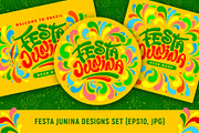 Festa Junina Ornate Designs Set, a Decorative Illustration by Vector beauty (Thumbnail 1 of 4)