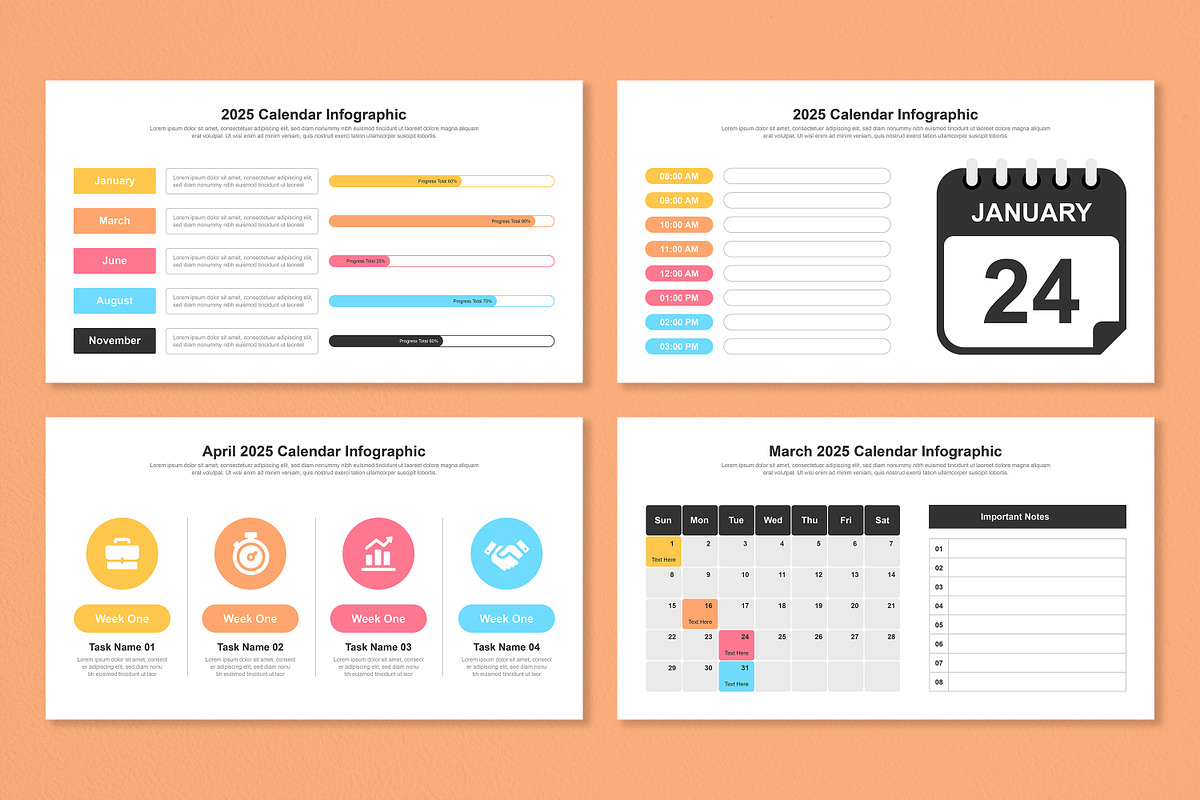 2025 Calendar Infographic Template, a Presentation Template by Mighty-Slide (Photo 6 of 7)