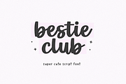 Bestie Club | Bold Script Font, a Script Font by KA Designs (Thumbnail 1 of 10)