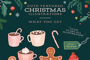 Textured Christmas Illustrations, a Texture Illustration by Ramona Schratt (Thumbnail 4 of 4)