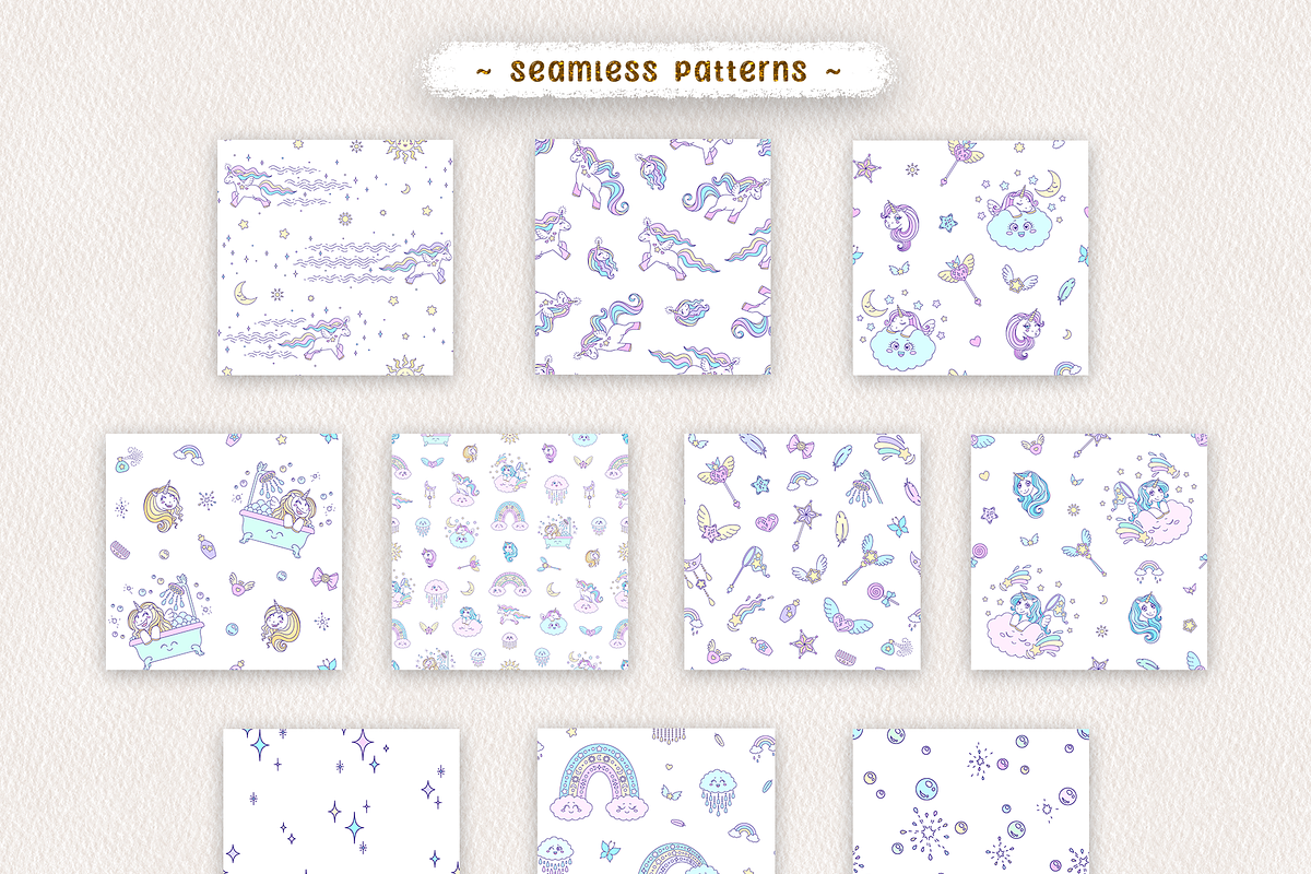 Marshmallow Unicorns Collection, an Illustration by TaniCreatures (Photo 5 of 7)