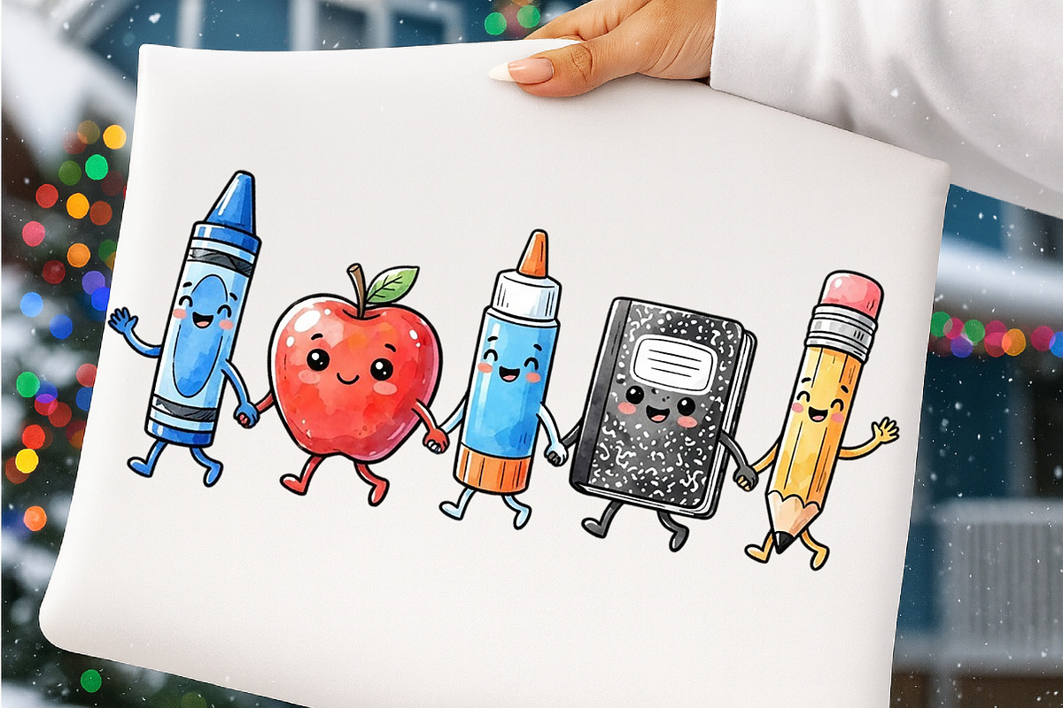 Cute School Clipart PNG, a Transportation Illustration by SinaCreation (Photo 2 of 7)