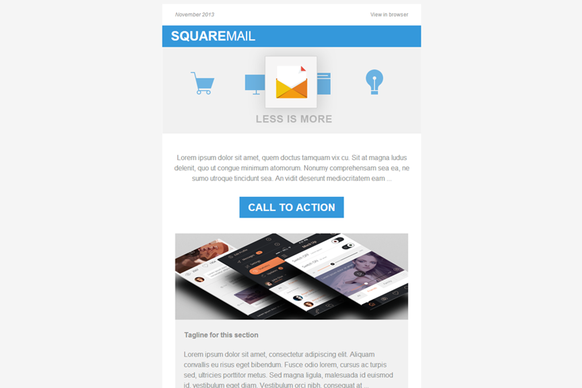 SquareMail Email Template, a Templates & Theme by Crazyleaf (Photo 5 of 5)