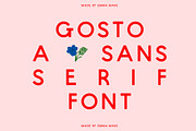 Gosto A Sans Serif Font, a Sans Serif Font by Emma Make (Thumbnail 1 of 5)