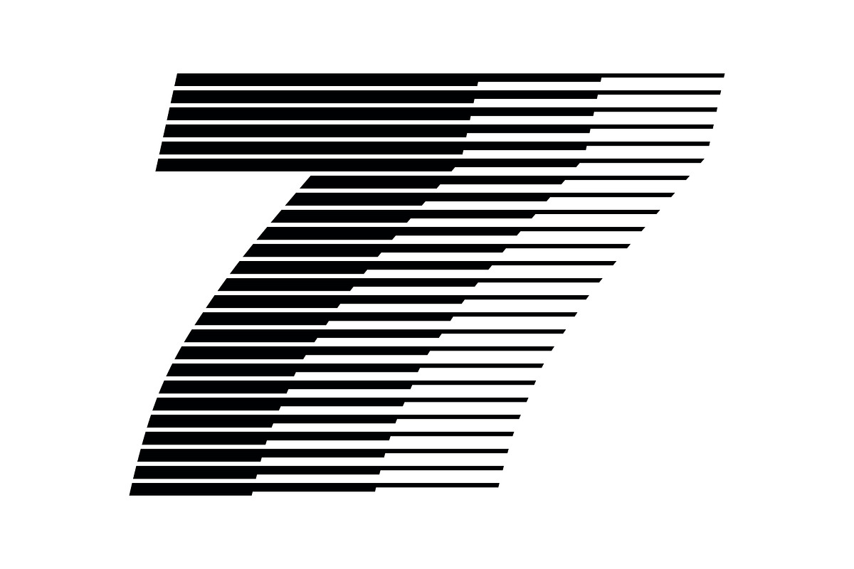 Number 7 speed motion lines logo, a Branding & Logo Template by Leksono (Photo 2 of 2)