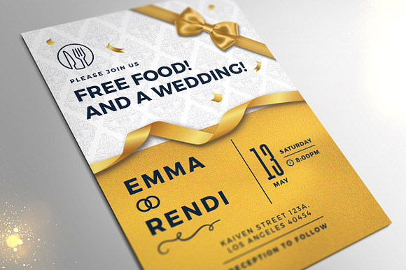 Gold Dinner Invitation