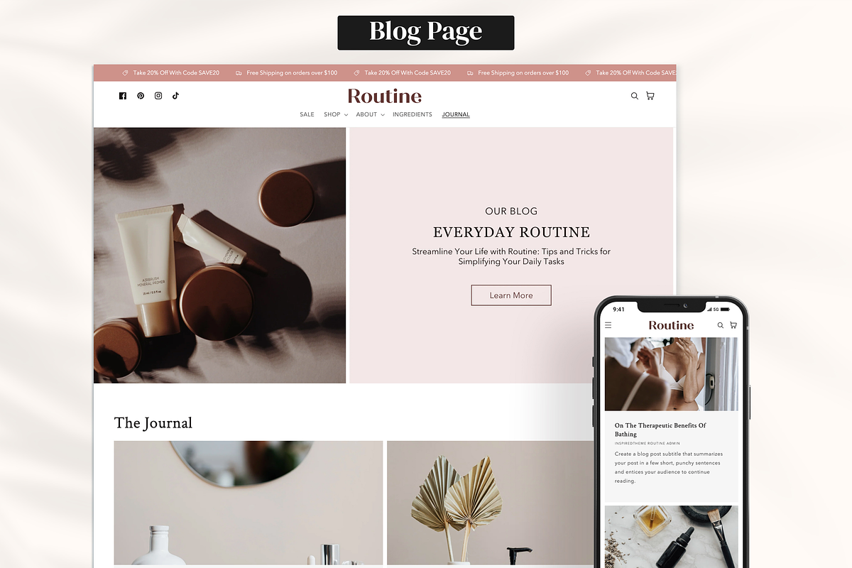 Routine - Skincare Shopify Theme, a Shopify Template by InspiredTheme (Photo 5 of 9)