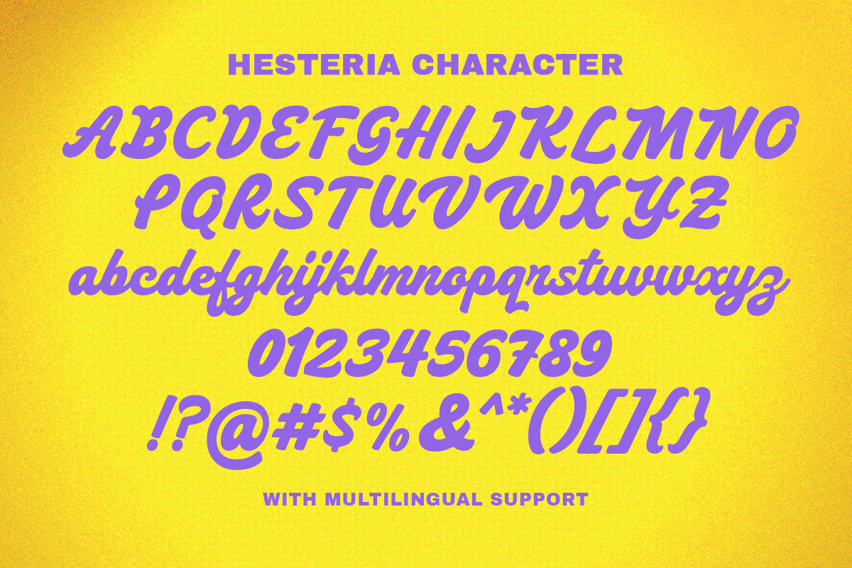 Hesteria Bold Script, a Script Font by Letterhend Studio (Photo 7 of 9)
