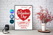 Valentine's Day Party Flyer, a Flyer Template by retrographix (Thumbnail 1 of 2)