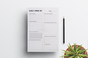 Editable Daily Check In Planner