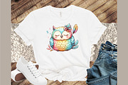 Cute Sleeping Baby Owl Clipart, an Illustration by Sublimation Artist (Thumbnail 3 of 9)