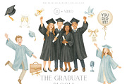 Watercolor Graduation Collection, an Illustration by Pati Paints (Thumbnail 1 of 11)
