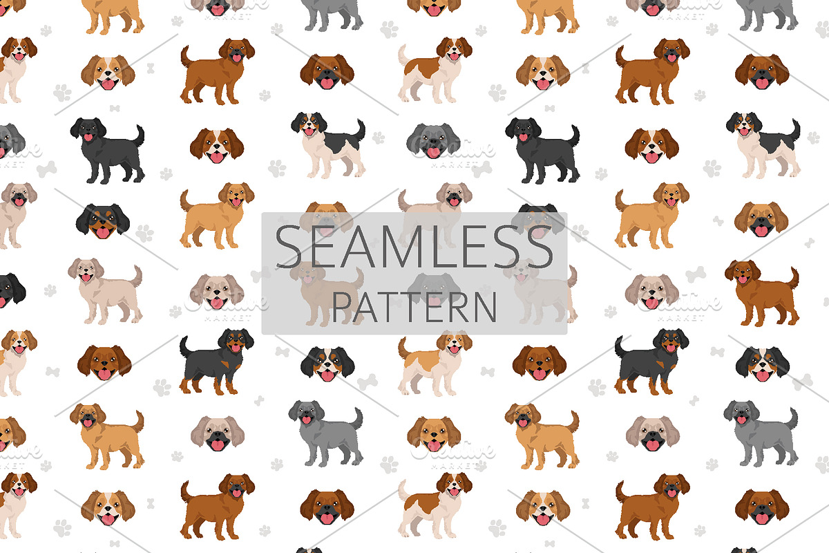 Pugalier (Cavapug) dog mix, an Animal Illustration by pet design shop (Photo 5 of 6)