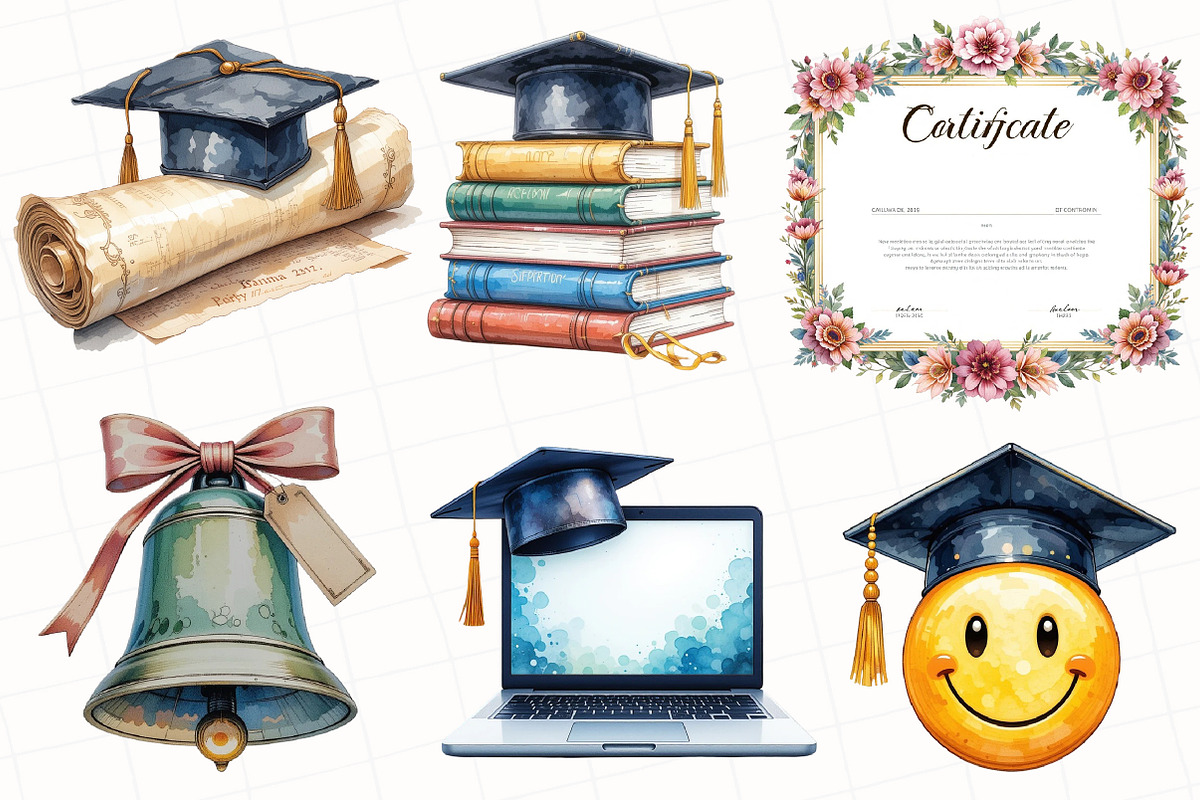Graduation Sublimation Clipart, an Illustration by OK Design (Photo 5 of 5)