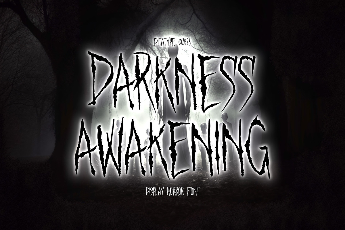 Darkness Awakening, a Handwritten Font by Ditatype (Photo 1 of 10)