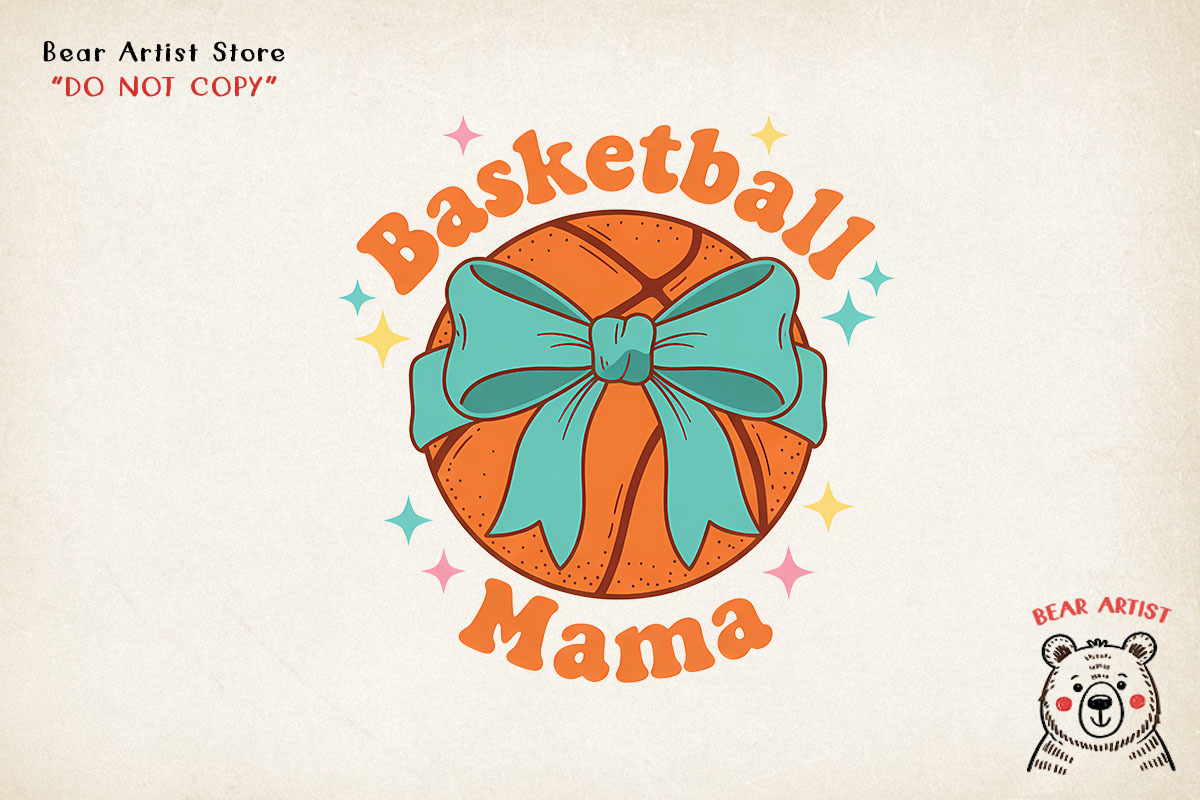 Cute Basketball Mom & Game Day, a Sport Illustration by GlitterCraft (Photo 37 of 101)