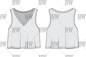 V-Neck Summer Tank Fashion Flat