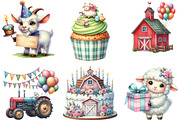 Barnyard Birthday Clipart Bundle, an Illustration by Designking (Thumbnail 2 of 4)