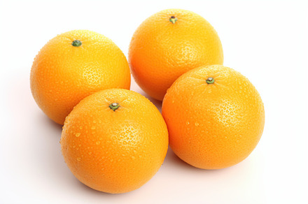 Fresh orange fruits isolated on white background, a Photo by AlyaAnd