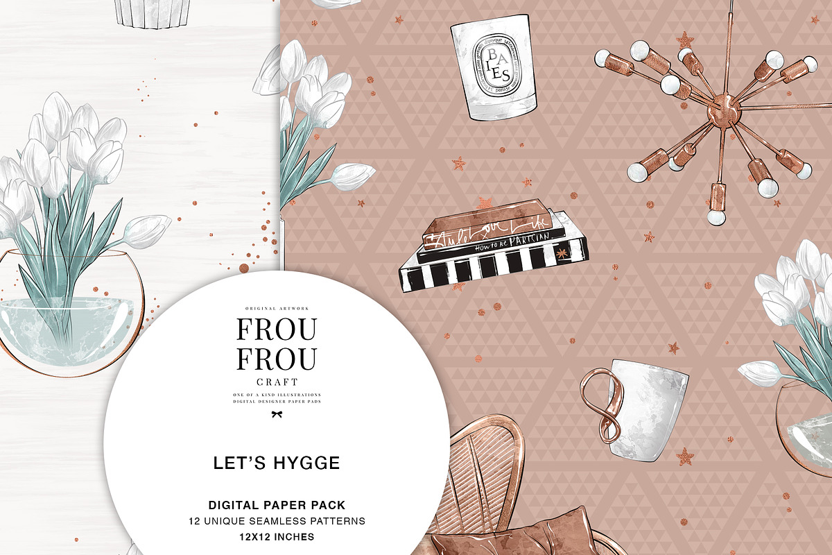 Hygge Interior Home Paper Pack, a Pattern Graphic by Frou Fou Craft (Photo 4 of 7)
