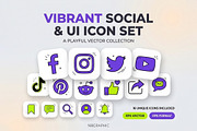 Social Media UI Icon EPS Bundle, a Technology Illustration by NH graphic (Thumbnail 1 of 3)