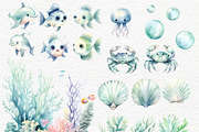 Under the sea baby shower png, an Animal Illustration by Invite to Clipart (Thumbnail 3 of 9)