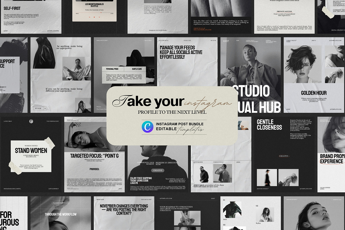 Minimal Instagram Post Kit, a Social Media Template by Pixel Grid (Photo 5 of 8)
