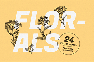 Vintage Floral Borders & Graphics