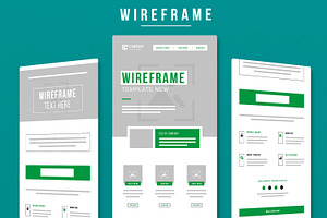 Business Wireframe Layout, an UI Kit Template by MightyDesign