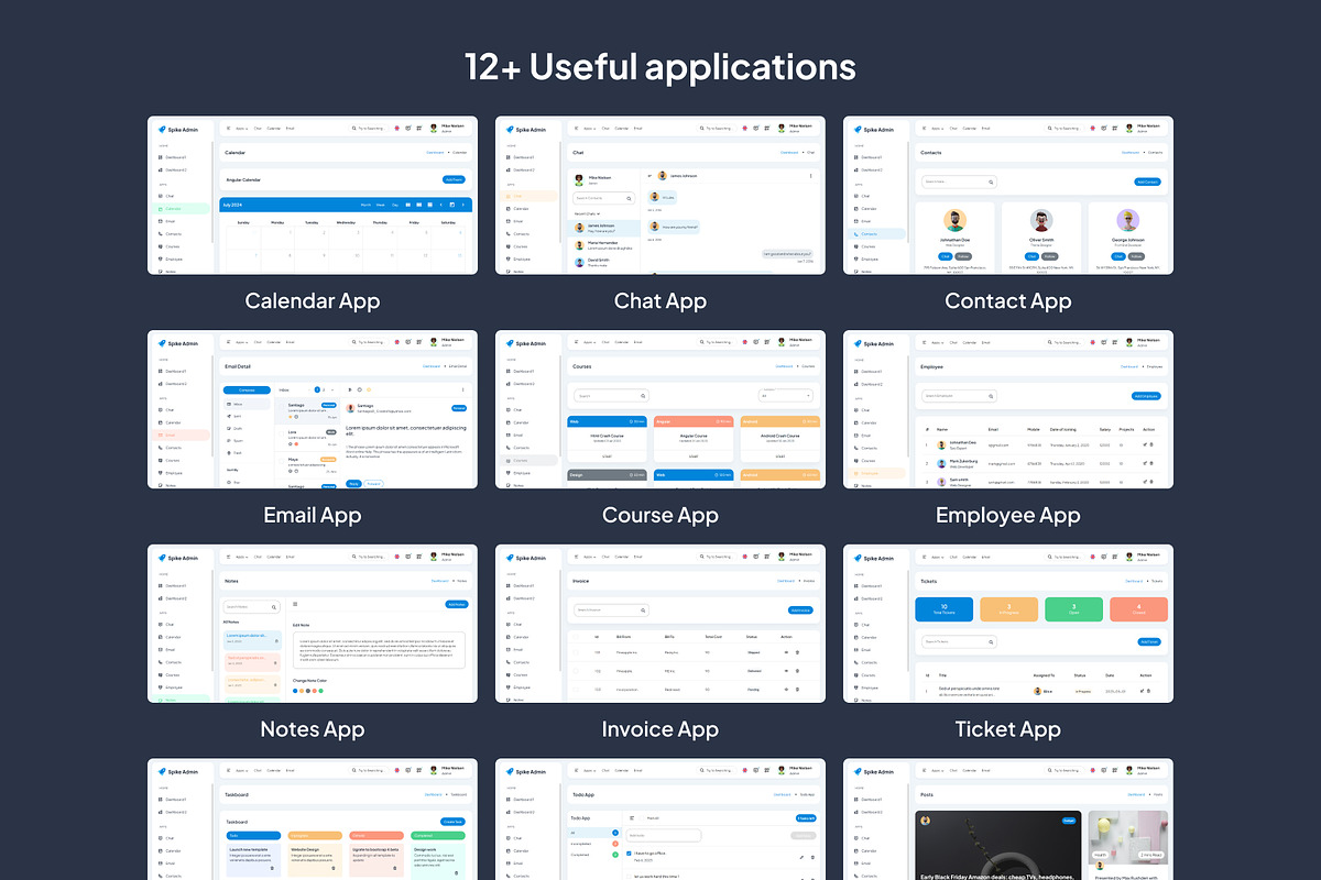 Spike Angular Admin Template
