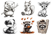 Woodland Cute Baby Animals Clipart, an Illustration by Dream Creation (Thumbnail 2 of 6)