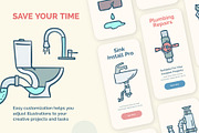 Plumbing and Pipes Set Doodle Style, an Object Graphic by 35lab (Thumbnail 6 of 6)